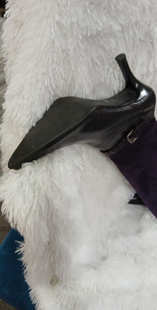 Franco Sarto Dark Purple Heeled Boots - Picture 9 of 12